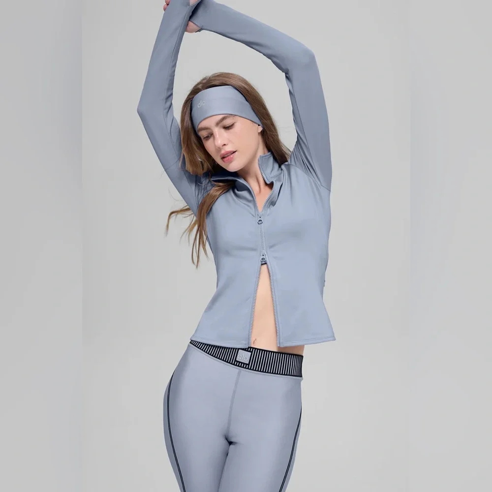 Alo Yoga Airlift Winter Warm Radiant Full-Zip Jacket Winter Frost M